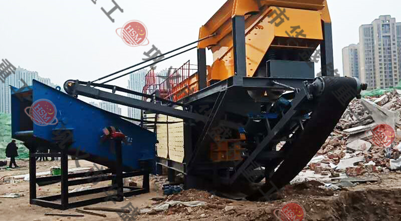 建筑垃圾移動(dòng)破碎站用戶現(xiàn)場